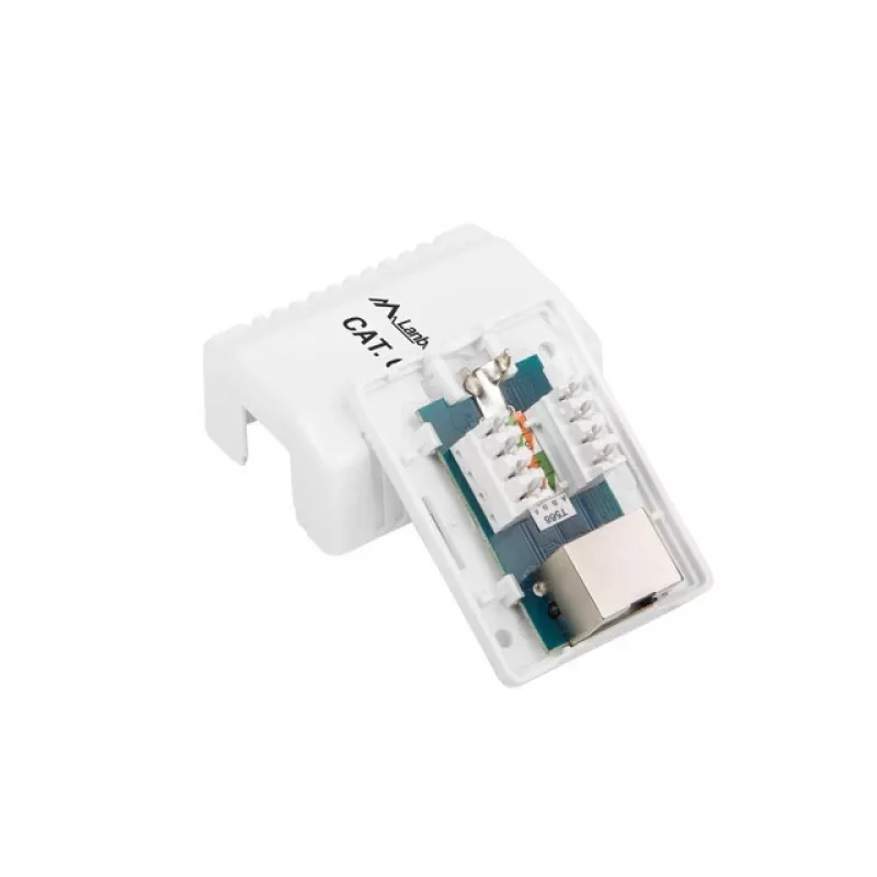 Paviršinė RJ-45 jungties dėžutė balta Lanberg OS6-0001-W