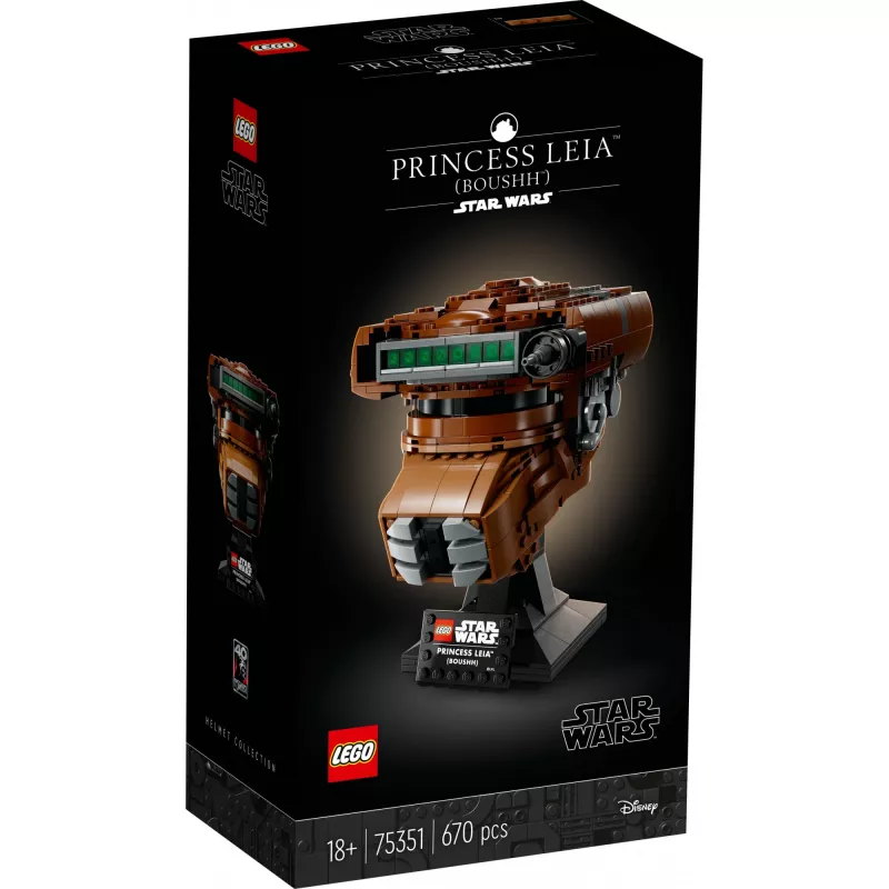 LEGO Star Wars Princesė Leia (Boushh) Šalmo Konstruktorius Suaugusiems 75351 (670 Detalių)