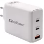 Kroviklis QOLTEC 100W GaN USB-C Dual PD 5–20V 1.5–5A, 2×USB-C