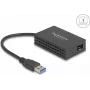 Tinklo adapteris DELOCK 66463 USB į šviesolaidžio sąsają, 1000 Mbit/s, juodas