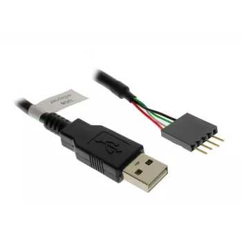 USB kabelis Akasa 0,4 m USB A juodas