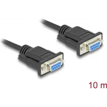 DeLOCK 86827 Serijinis kabelis DB-9 juodas 10 m