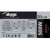 Akyga Basic AK-B1-500 ATX maitinimo blokas 500 W, 120 mm ventiliatorius, pasyvus PFC, pilkas