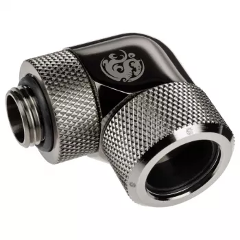 Adapteris 90° BitsPower Advanced Multi-Link G1/4 colio AG prie 16 mm OD kieto vamzdelio, pasukamas