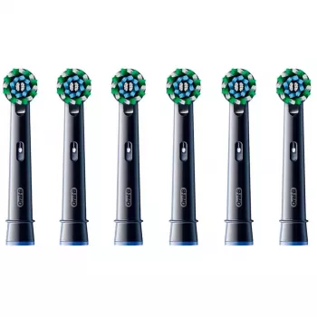 Oral-B Pro CrossAction CleanMaximizer keičiamos galvutės, juodos, 6 vnt.