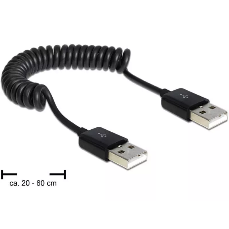 USB laidas DeLOCK 83239 USB 2.0 0,6 m juodas