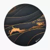 Arozzi Zona Round Floor Pad Black/Gold – apskritas apsauginis kilimėlis grindims