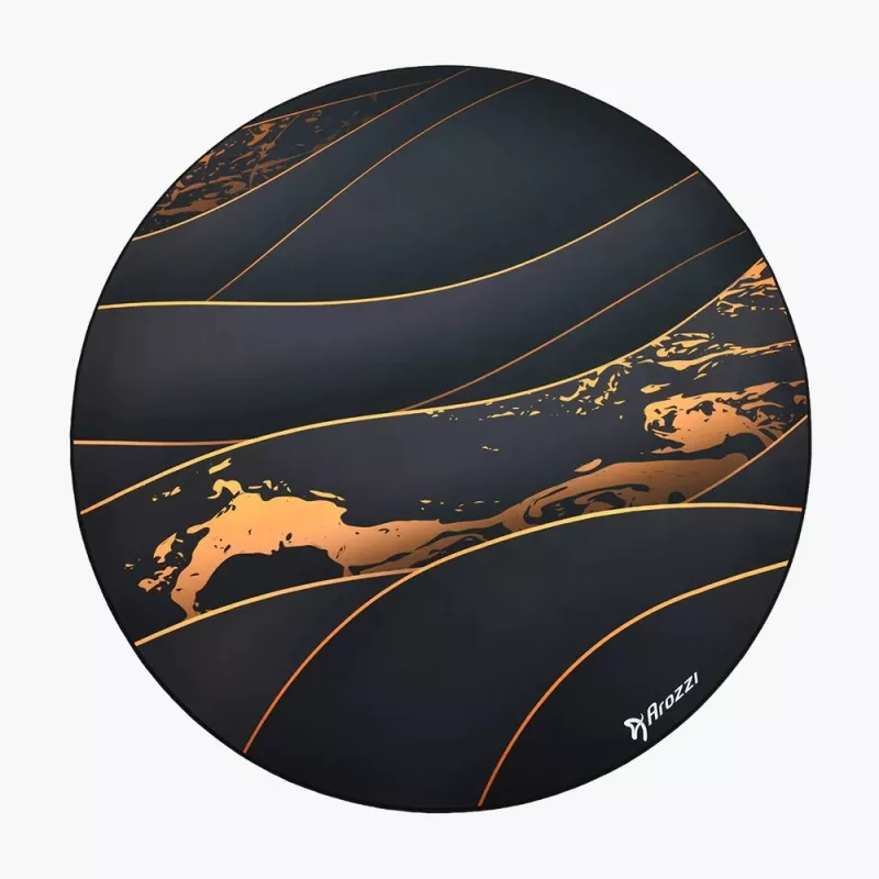 Arozzi Zona Round Floor Pad Black/Gold – apskritas apsauginis kilimėlis grindims