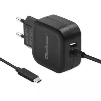 Qoltec 50190 Mobiliojo įrenginio įkroviklis iš tinklo, 3.4 A, USB, USB-C laidas