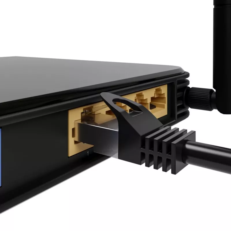 Extralink LAN Patchcord Kat.5e RJ-45 F/UTP 0,5 m Juoda