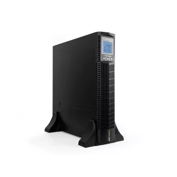Nepertraukiamo maitinimo šaltinis Green Cell UPS13 — Online dvigubo keitimo UPS, 1000 VA / 900 W, grynas sinusas, 6 AC lizdai, LCD, 2×12V 9Ah baterijos