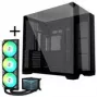 Lian Li O11 Vision Compact + TRYX PANORAMA ARGB pilnas skysčio aušinimo komplektas - juodas, 360 mm