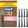 Oral-B iO Gentle Clean šepetėlio galvutės, 8 vnt., juodos – jautrioms dantenoms ir dantenų priežiūrai