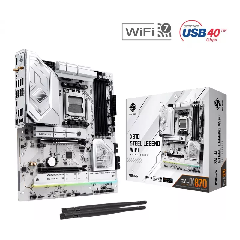 ASRock X870 Steel Legend WiFi AM5 ATX pagrindinė plokštė