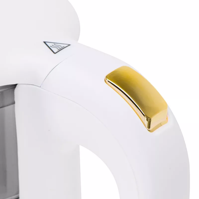 Elektrinis virdulys Adler AD 1305WG – 1.7 L, 2200 W, stiklas/plastikas, baltas/auksinis/permatomas