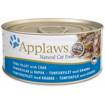 APPLAWS Tunio filė su krabu sultinyje - šlapias kačių ėdalas - 70g