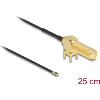Koaksialinis kabelis DeLOCK 12028 0,25 m SMA I-PEX MHF4 juodas