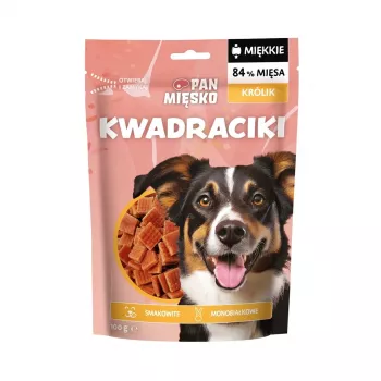 Šunų skanėstas Pan Mięsko Soft Rabbit Squares 100 g
