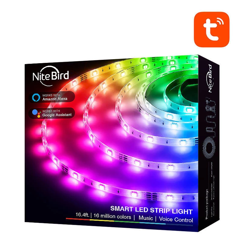LED juostinis šviestuvas NiteBird SL3 gosund | nitebird — išmanus WiFi RGB, 2×5 m, Tuya