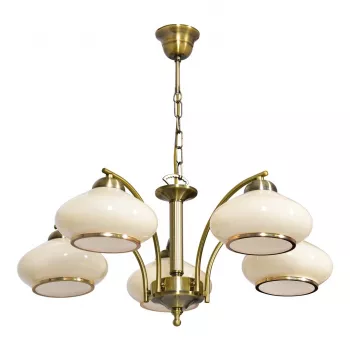 Activejet Classic lubinis liustras pakabinamas šviestuvas RITA Patina 5xE27 svetainei