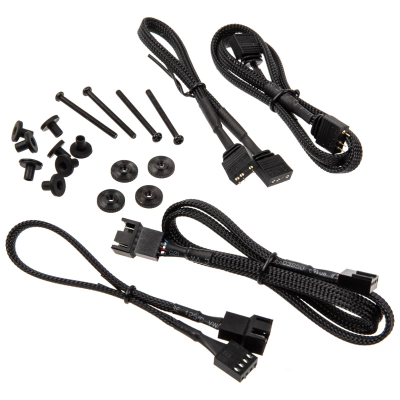 KING KITS LUBU-049 120mm ARGB korpuso ventiliatoriai - 3 vnt. rinkinys, balti