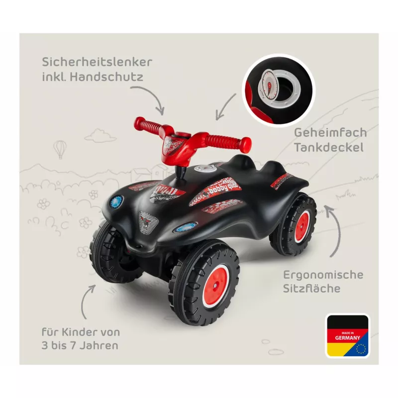 Vaikiškas automobilis BIG Quad Racing BIG Bobby 56413, raudonas, keturi ratai, tvirta konstrukcija