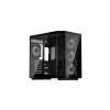 Krux Empero KRXD010 Midi Tower PC korpusas, ATX, su grūdinto stiklo skydu, 4 x 120 mm ARGB ventiliatoriai, juodos spalvos - GPU iki 420 mm, procesoriaus aušinimas iki 155 mm, 2x 3,5" + 3x 2,5" įdėklai