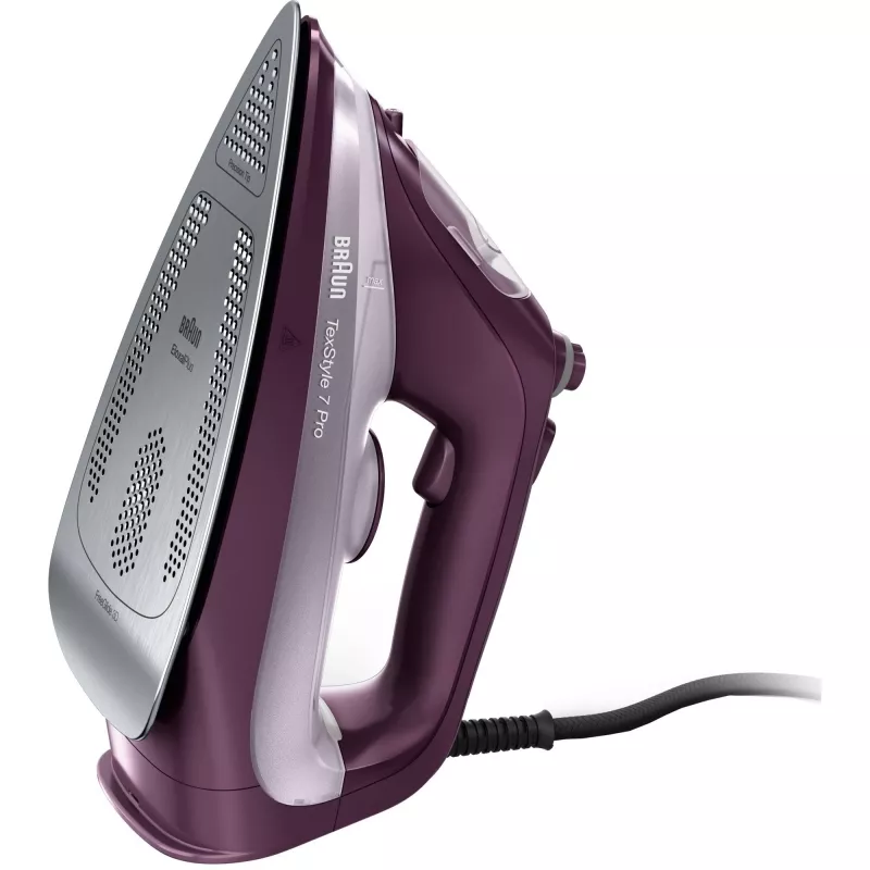 Braun TexStyle 7 Pro SI 7181 VI lygintuvas Sausas ir garinis lygintuvas EloxalPlus padas 3100 W Violetinė