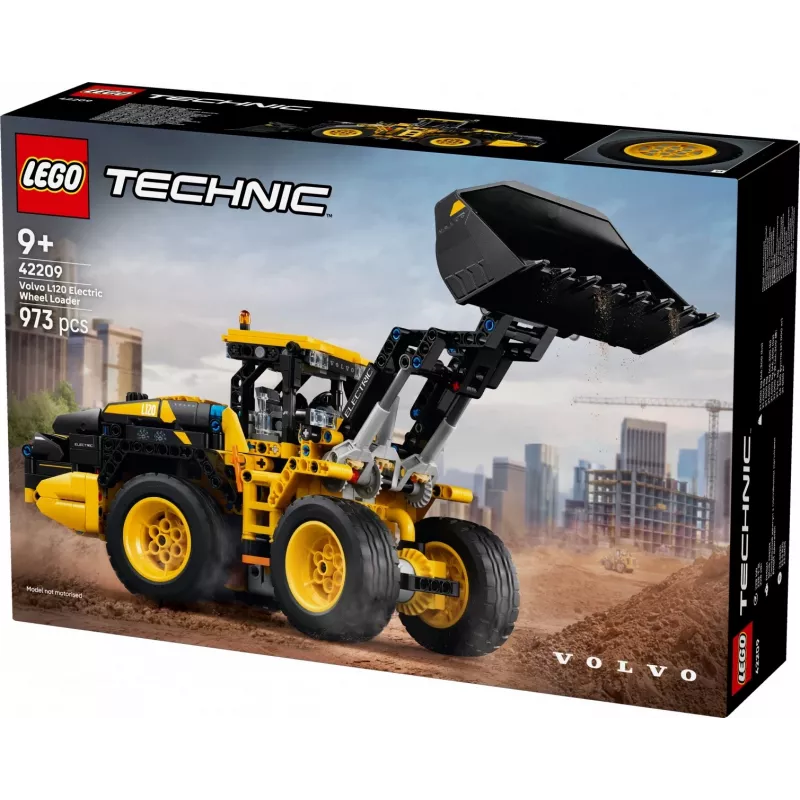 Konstrukcinis rinkinys LEGO Technic Volvo L120 Electric Wheel Loader modelis 42209, 973 dalių, nuo 9 metų, 140×110×350 mm