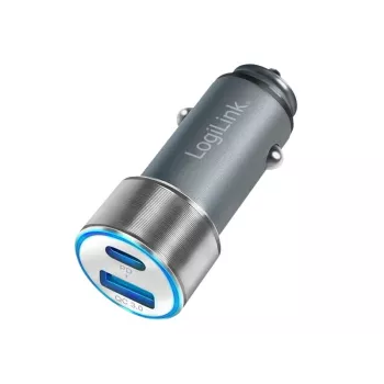 LogiLink automobilinis maitinimo šaltinis 36 W, 3 A, PD 3.0, QC 3.0, 2 išėjimai (USB, USB-C 24 kontaktų)