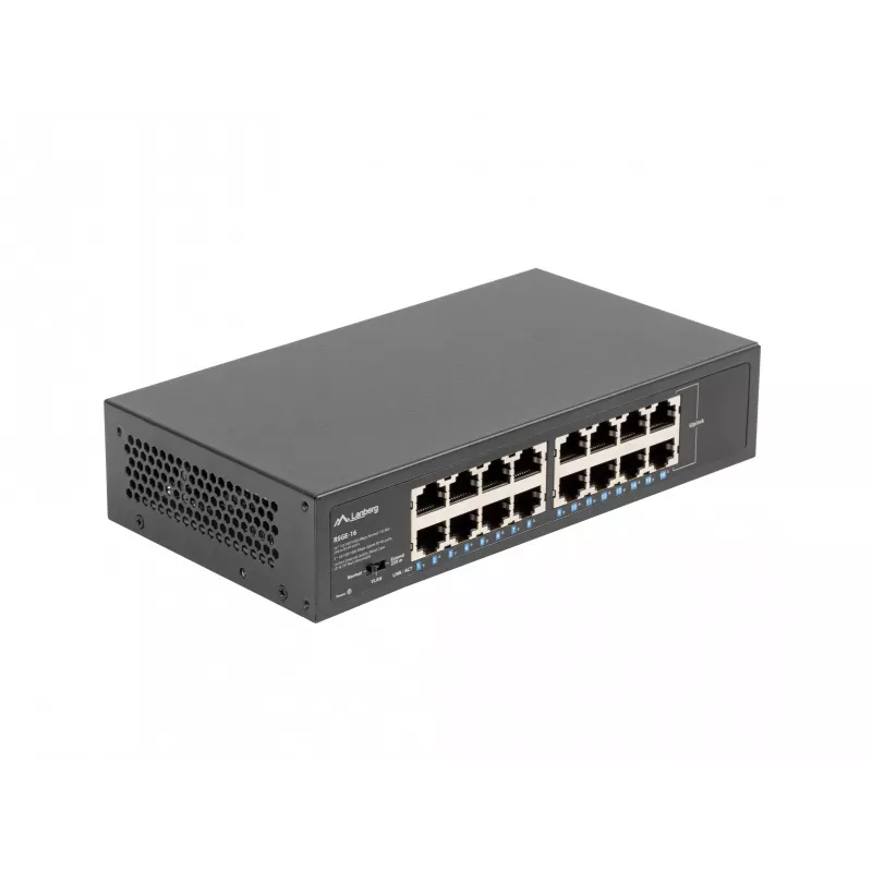 Lanberg RSGE-16 16 prievadų 1Gb valdomas jungiklis (rack 10/19 inch)
