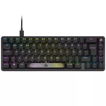 Corsair K65 PRO MINI žaidimų klaviatūra USB QWERTZ vokiška juoda