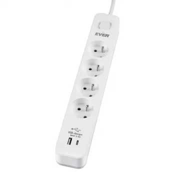 Apsauginis nuo viršįtampių ilgintuvas PROTECT 4PL 1A1C USB T/LZ12-PRO015/1000
