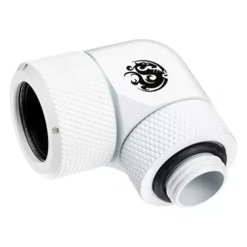 BitsPower BP-DWE90RMLA16 – 90° kampinė jungtis, žalvaris, balta, 16 mm
