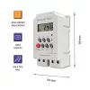 Elektroninis laikmatis DIN bėgiui QOLTEC PC0629 — 24V maitinimas, 16A išėjimas