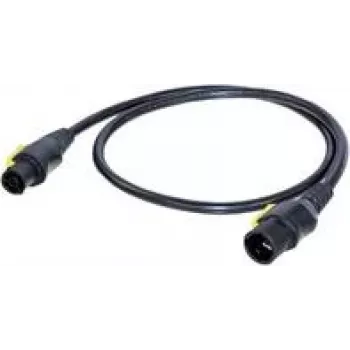 Neutrik maitinimo jungiamasis kabelis [1x PowerCon lizdas - 1x PowerCon kištukas] 3,00 m Juoda, Geltona (NKPF-M-A-3)