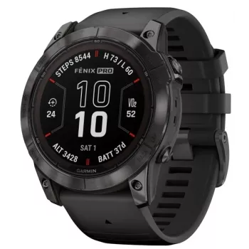Išmanusis laikrodis GARMIN fēnix 7X Pro 51 mm, 1,4 colio (3,56 cm) MIP 280×280, jutiklinis, Wi‑Fi, GPS, 32 GB, juodas