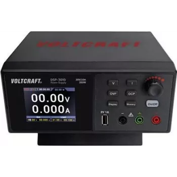Laboratorinis maitinimo šaltinis VOLTCRAFT DSP-3010, reguliuojamas 0–30 V, 0–10 A, 300 W, USB vergo funkcija, 1 išėjimas (VC-12231815)