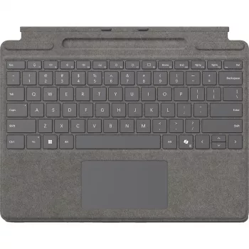Microsoft Surface Pro klaviatūra QWERTZ vokiška su rašiklio laikikliu Platinum