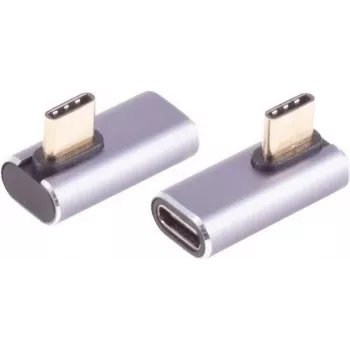 USB-C adapteris ShiverPeaks 14-05036 90° kampu kairėn/dešinėn, USB-C kištuko adapteris