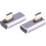 USB-C adapteris ShiverPeaks 14-05036 90° kampu kairėn/dešinėn, USB-C kištuko adapteris