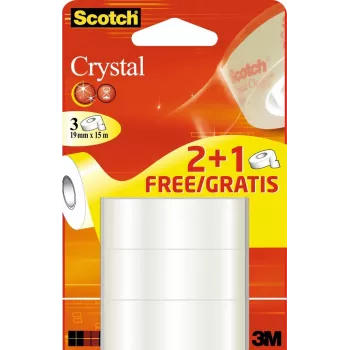 Kanceliarinė juosta Scotch 61915RP 15m Skaidri 19mm 3vnt