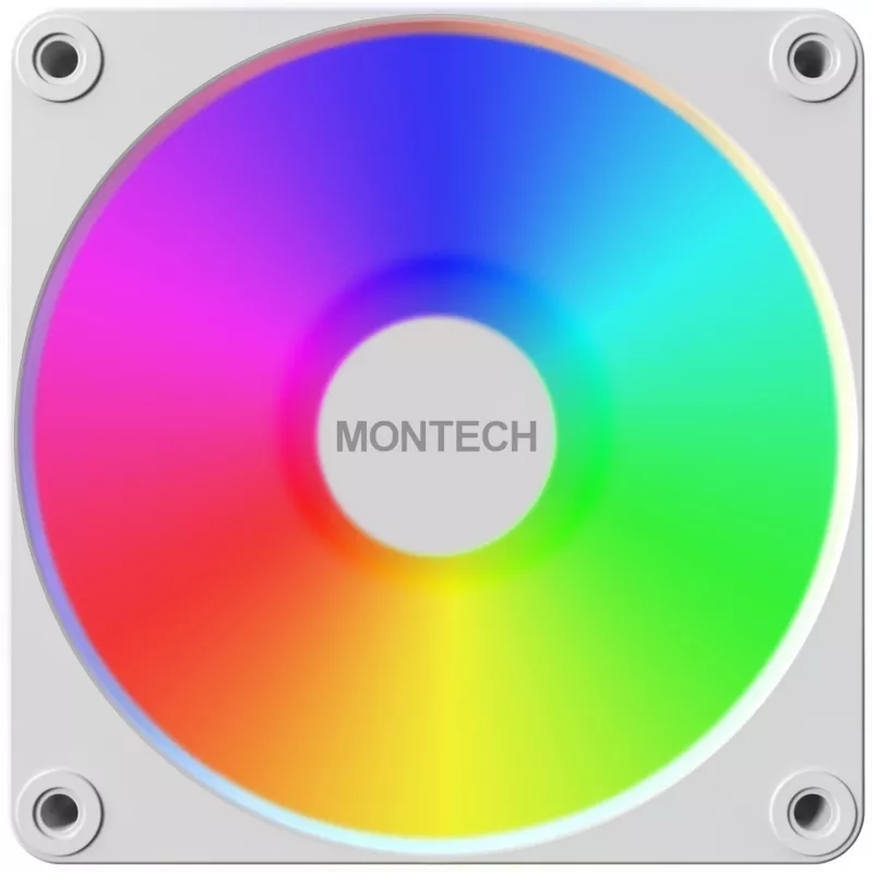 Kompiuterio korpuso ventiliatorius 120 mm MONTECH GF120R V2 ARGB PWM 3 vnt. baltas
