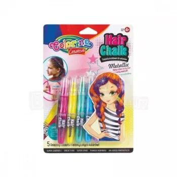 Spalvota kreida plaukams Colorino Creative Metallic 5 spalvų