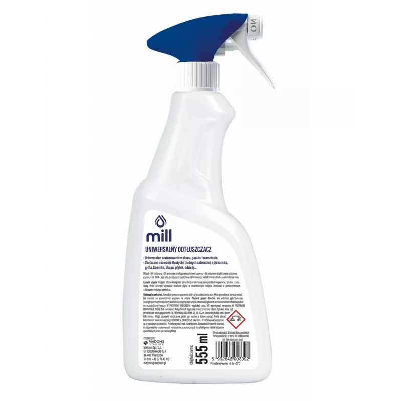 Riebalų šalinimo purškiklis Mill Clean 555 ml