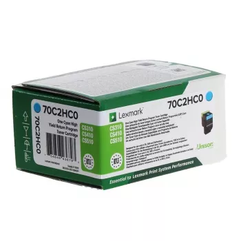 Lexmark 70C2HC0/702HC tonero komplektas Cyan Return Program