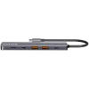 USB Type-C stotelė CANYON DS-17 — HDMI, USB 3.2 Gen 1 A, USB-C, MicroSD, 10000 Mbit/s, pilka