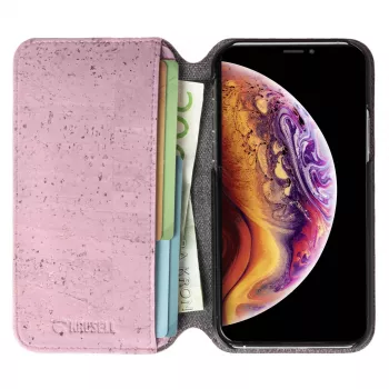 Krusell Birka Folio dėklas iPhone 11 Pro Max 16,5 cm rožinis