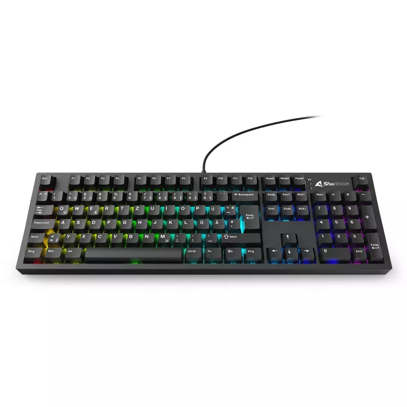Mechaninė klaviatūra Sharkoon OfficePal KB70W — linijiniai jungikliai, tenkeyless išdėstymas