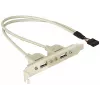 Slotbracket 1x vidinis USB 5 kaiščių į 2x USB 2.0 išorinis DeLOCK 71000